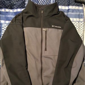 Columbia Softshell Jacket 2X Black Gray